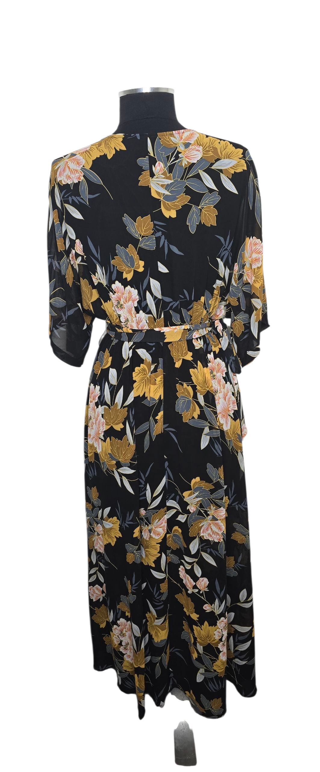 Anrabess Floral Dolman Sleeve Dress Sz M