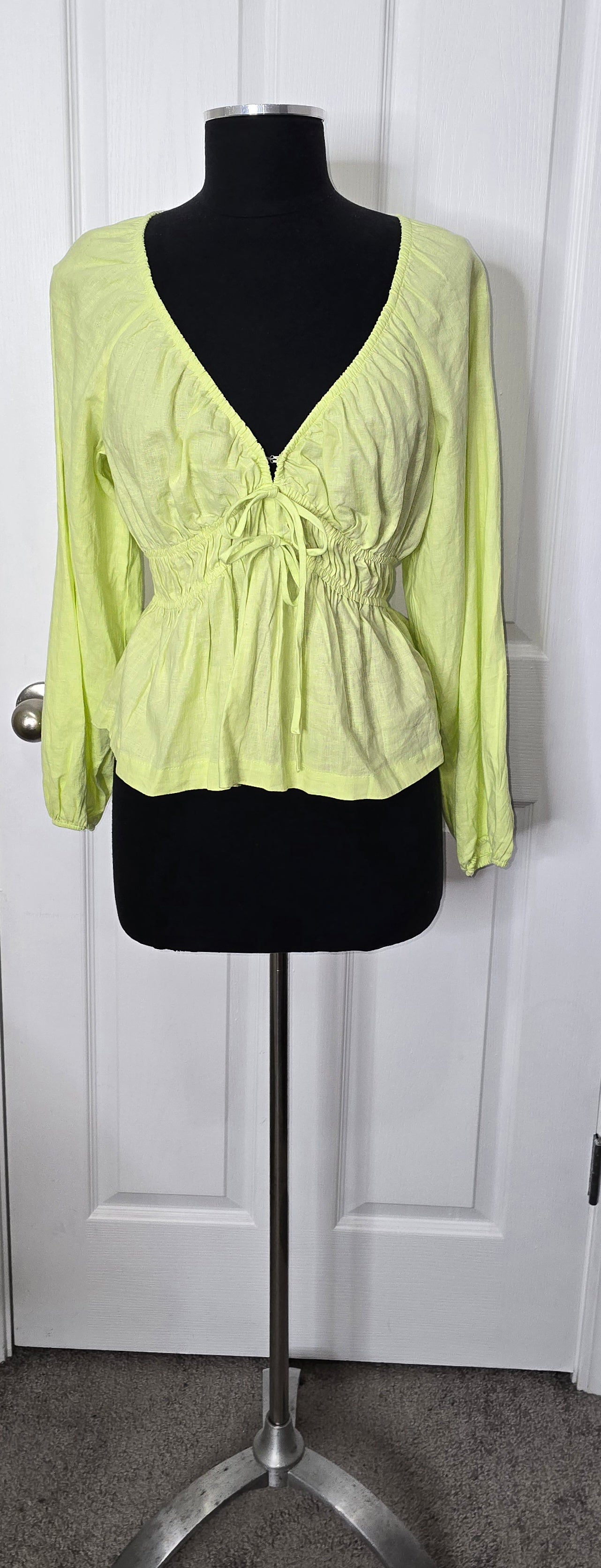 Universal Thread Linen Peplum Top Sz S
