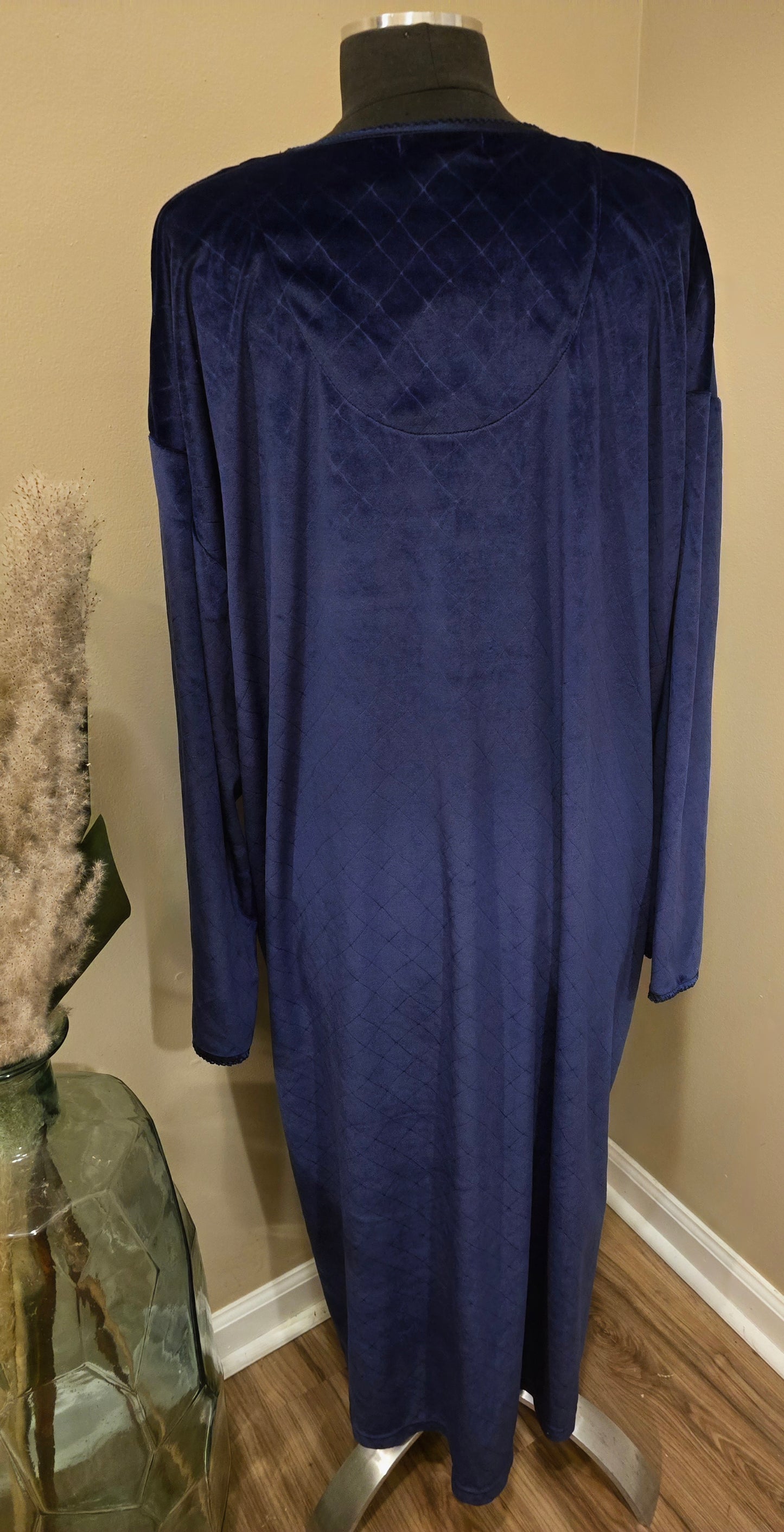 Of The Moment Navy Night Gown/Lounge Dress Sz 2X