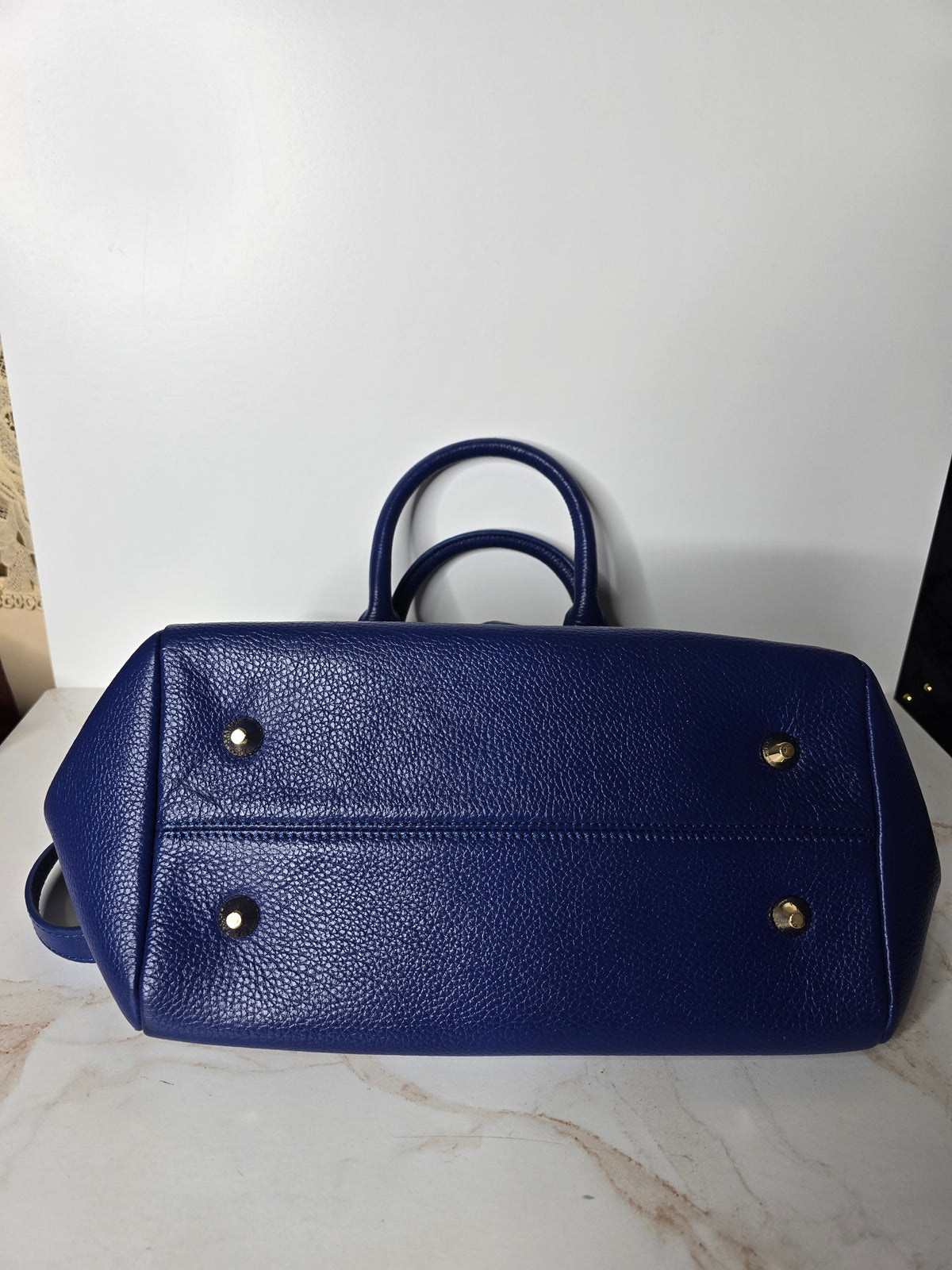 Onna Ehrlich Blue Leather Handbag* See Disclaimer