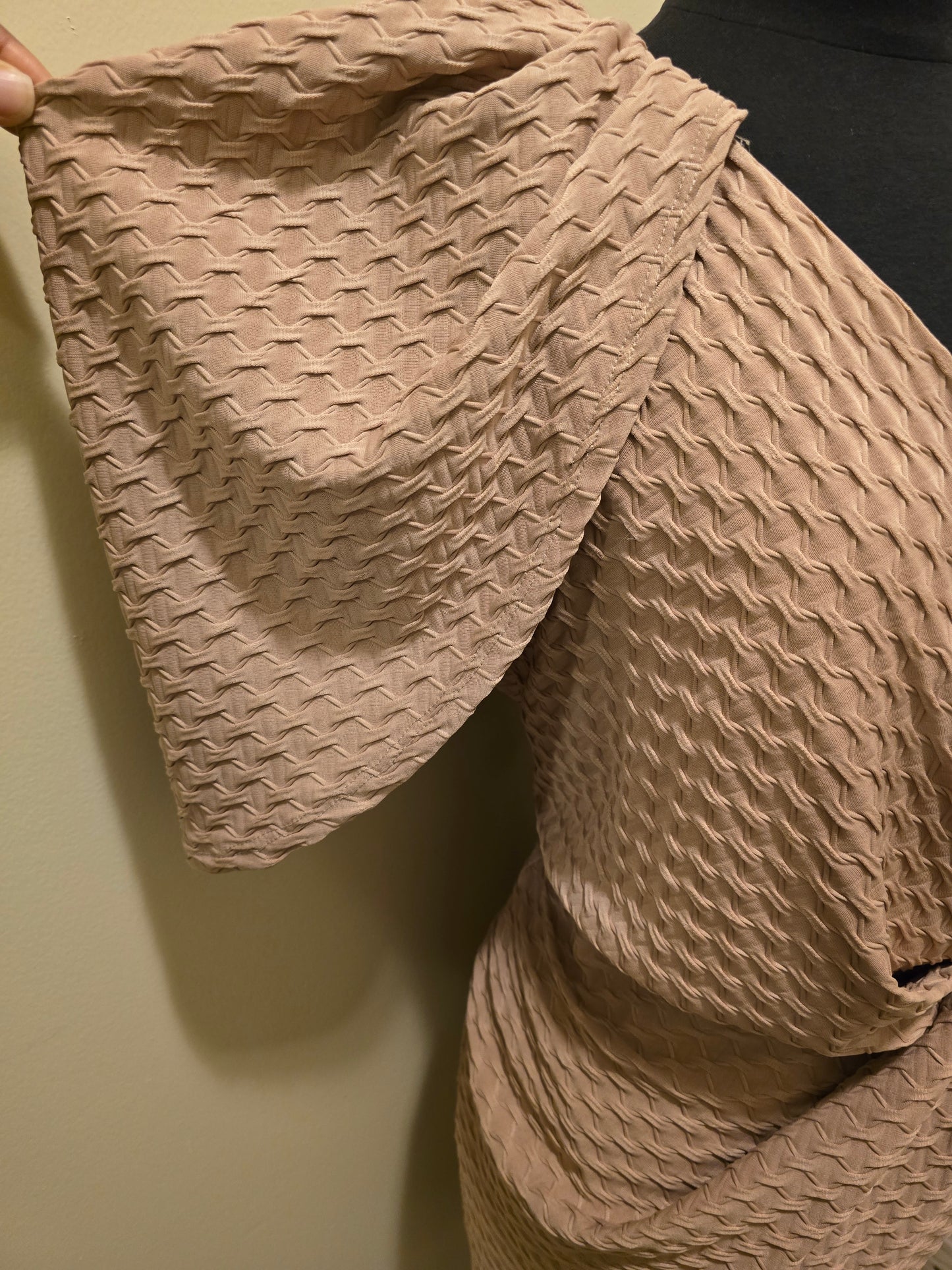 Tulip Sleeve Blush Textured Dress Sz 16