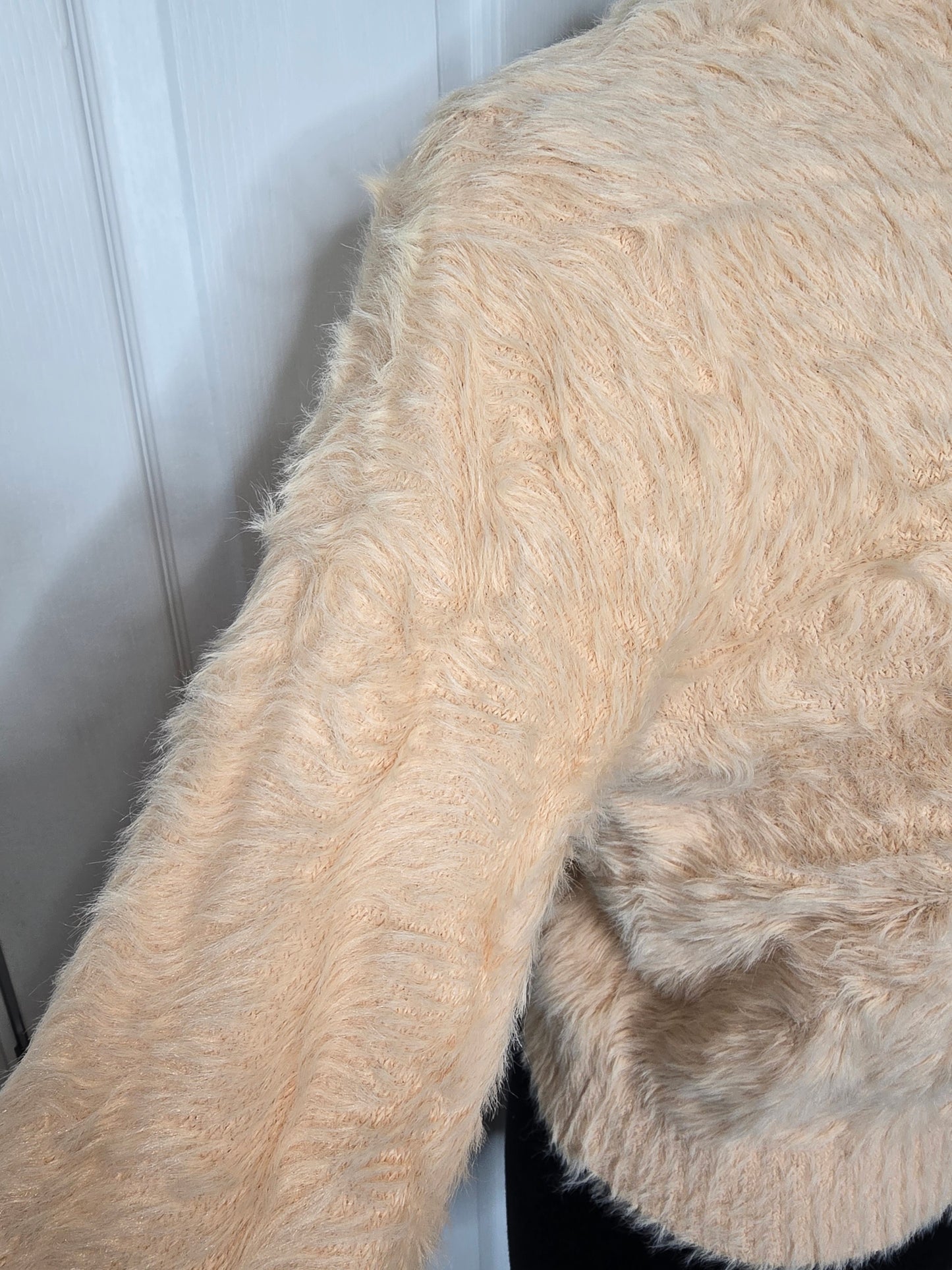 Future Collective Fuzzy Peach Sweater Sz M