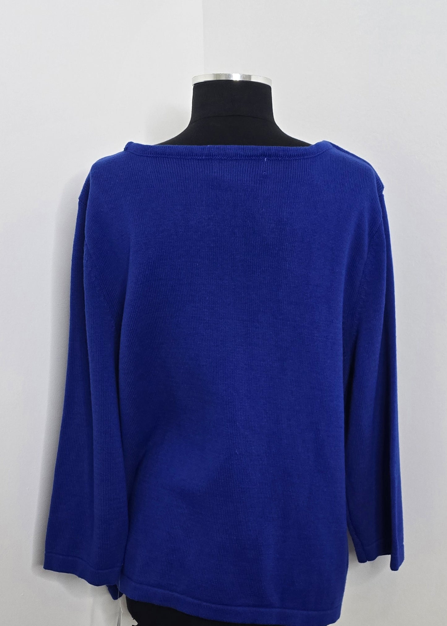Karen Scott Blue Zip Sweater Sz XXL