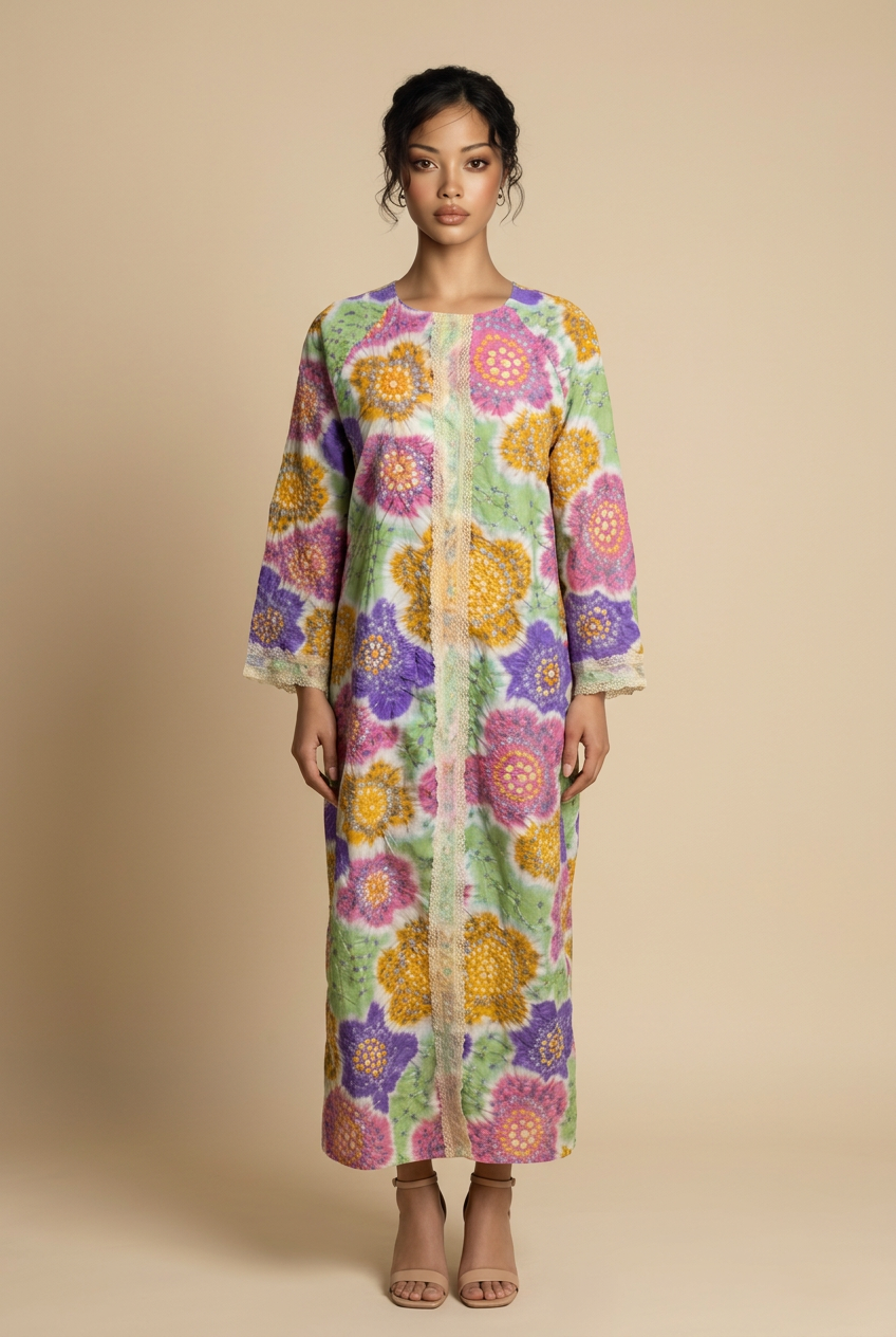 Gorgeous Tie Dye Duster/Tunic Sz M