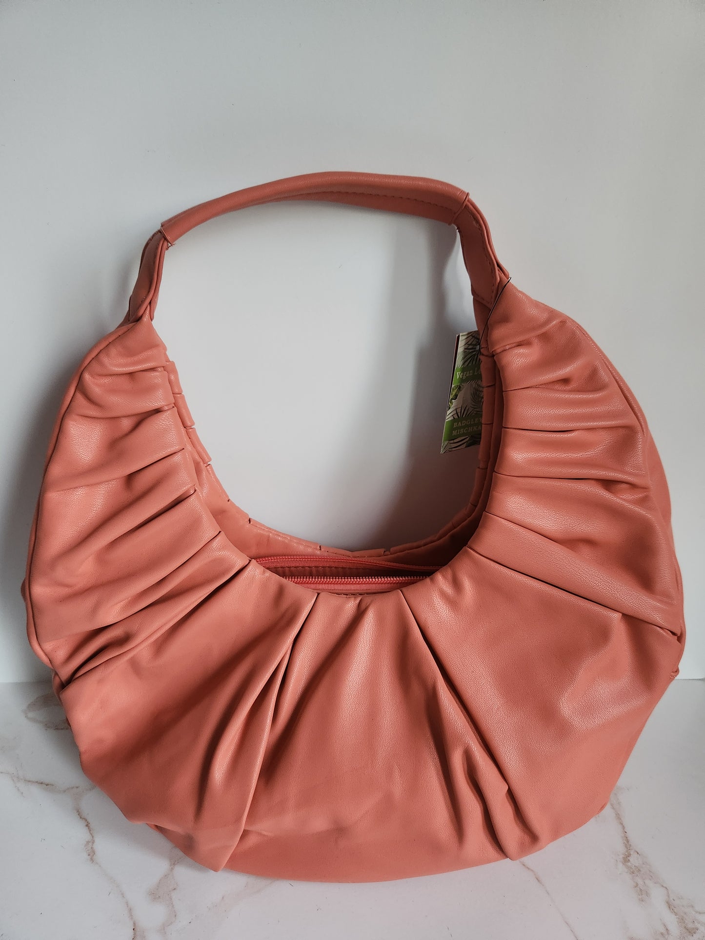 Badgley Mischka Vegan Leather Coral Bag