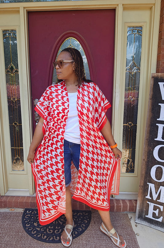 Check Me Out Kimono Red