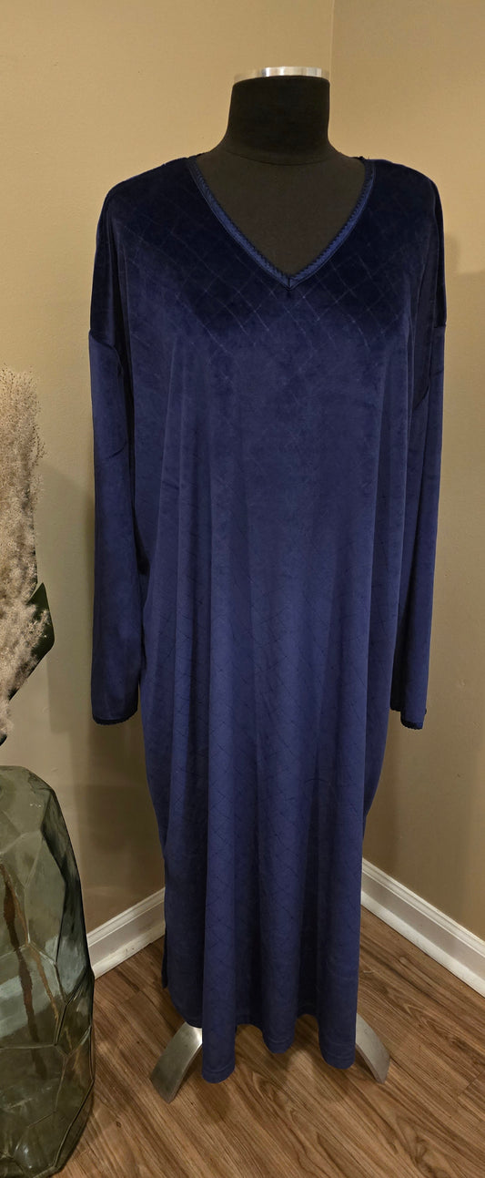 Of The Moment Navy Night Gown/Lounge Dress Sz 2X