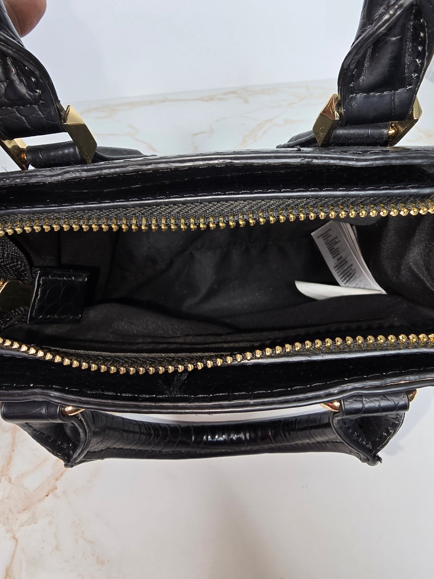 Aldo Black Faux Skin Mini Handbag