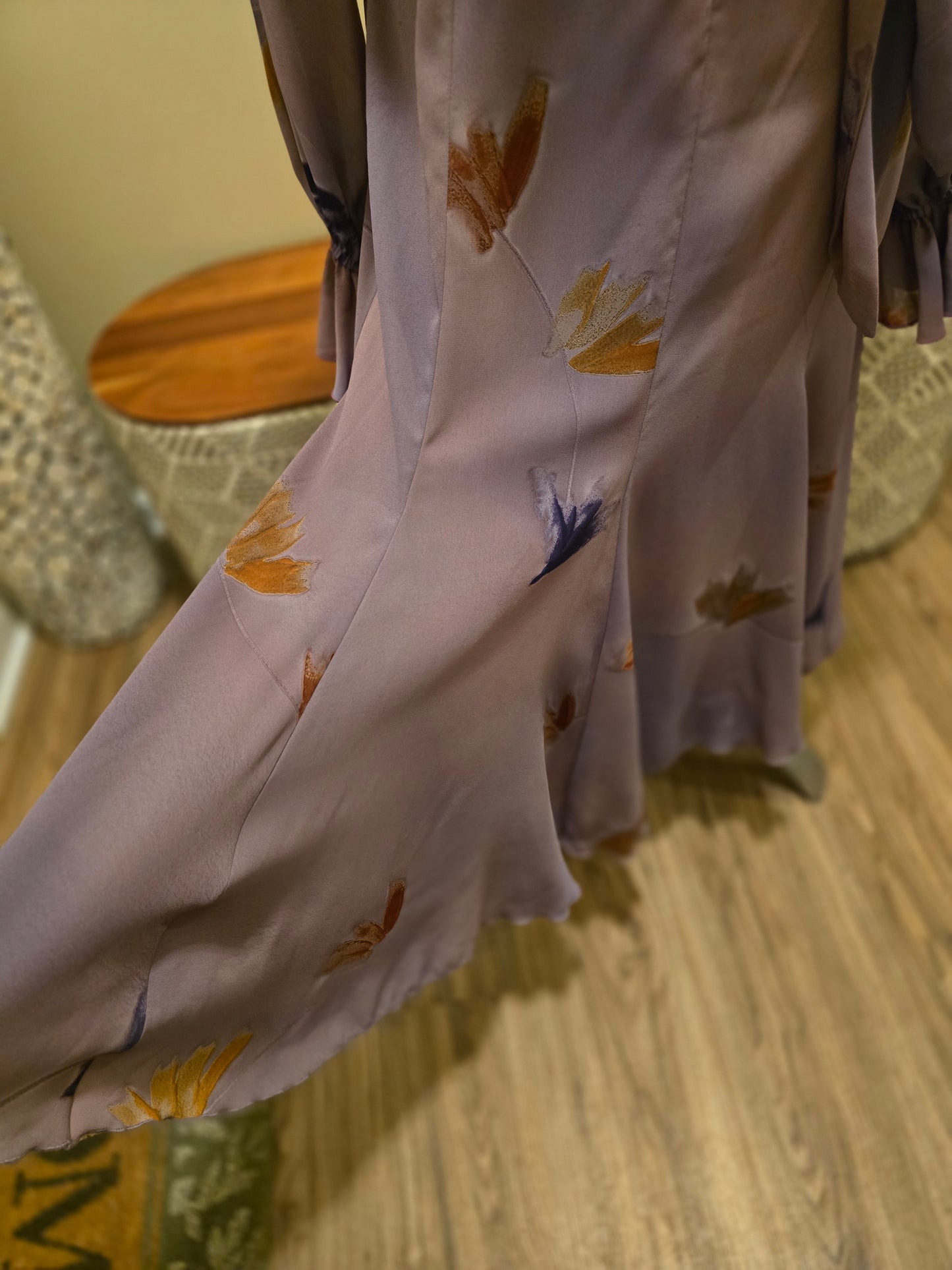 Vintage Floral Two Piece Skirt Set Sz L