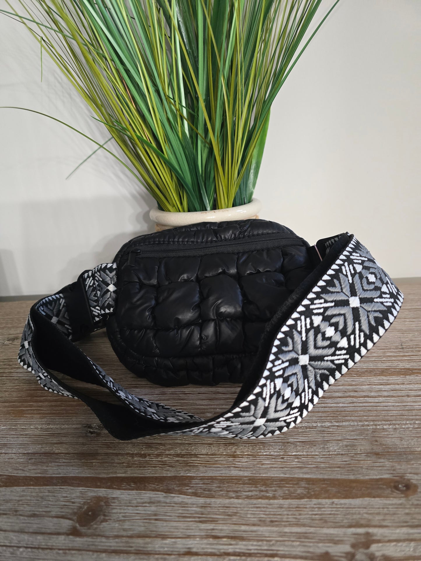 Simply Southern Puffy Fanny Pack Black