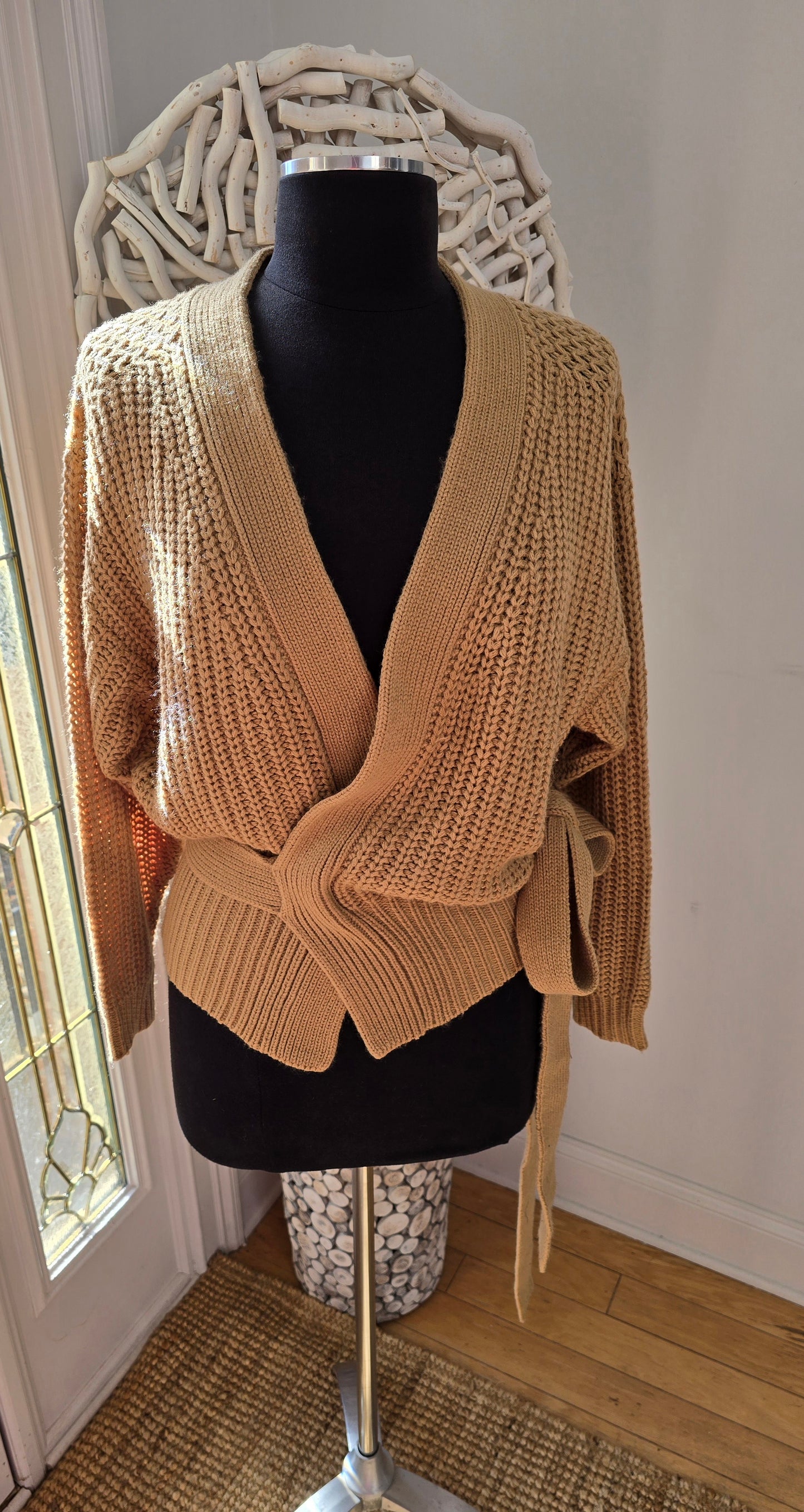 SkyLar Rose Wrap Sweater Sz S