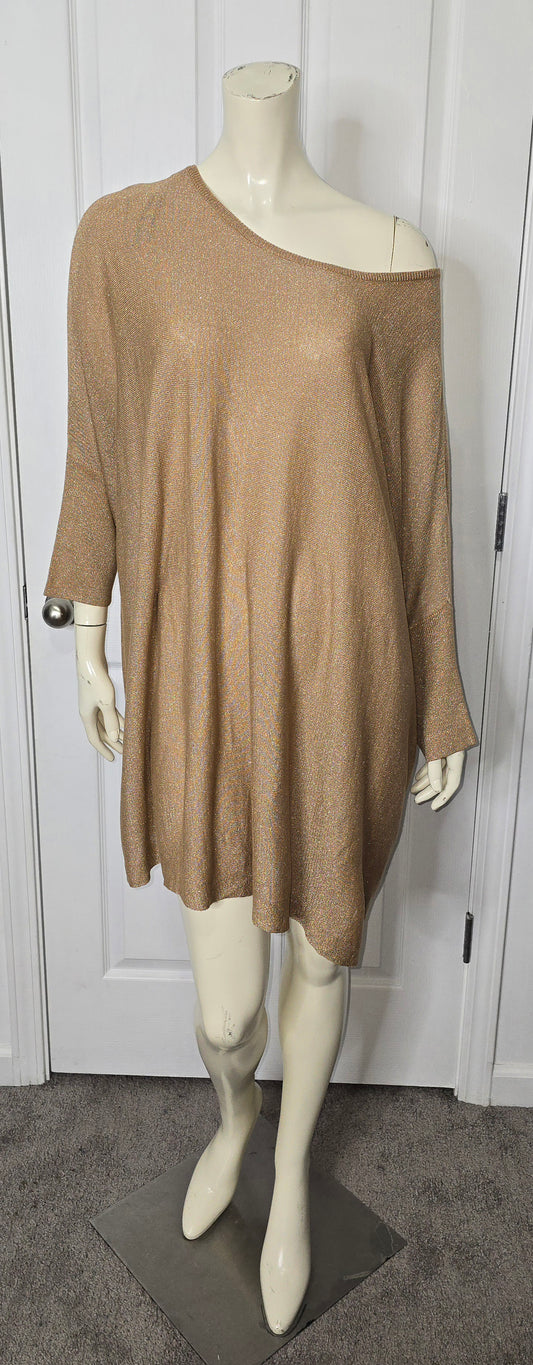 Lane Bryant Gold Shimmer Top Sz 26/28
