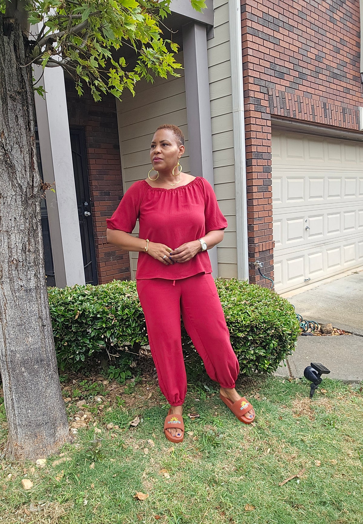 Cranberry Crush Two-Piece Jogger Set