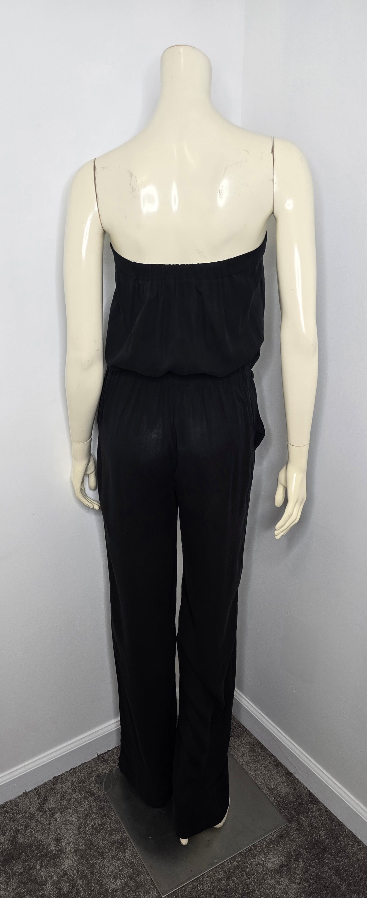 Guess Silk Black Jumpsuit Sz M