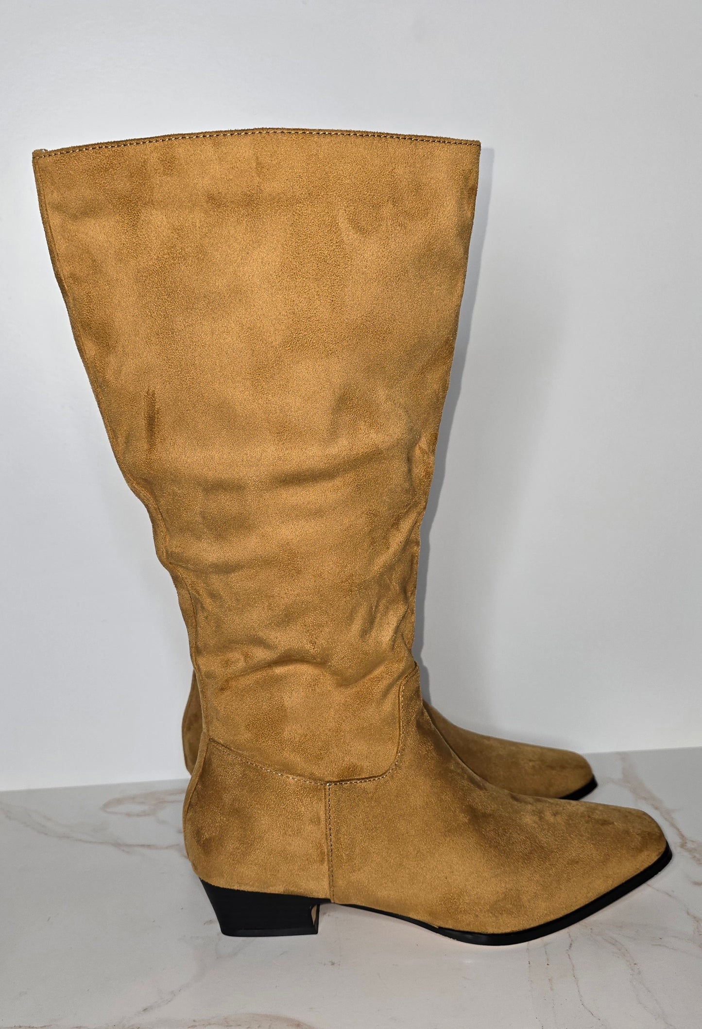 Camel Faux Suede Boot Sz 8.5