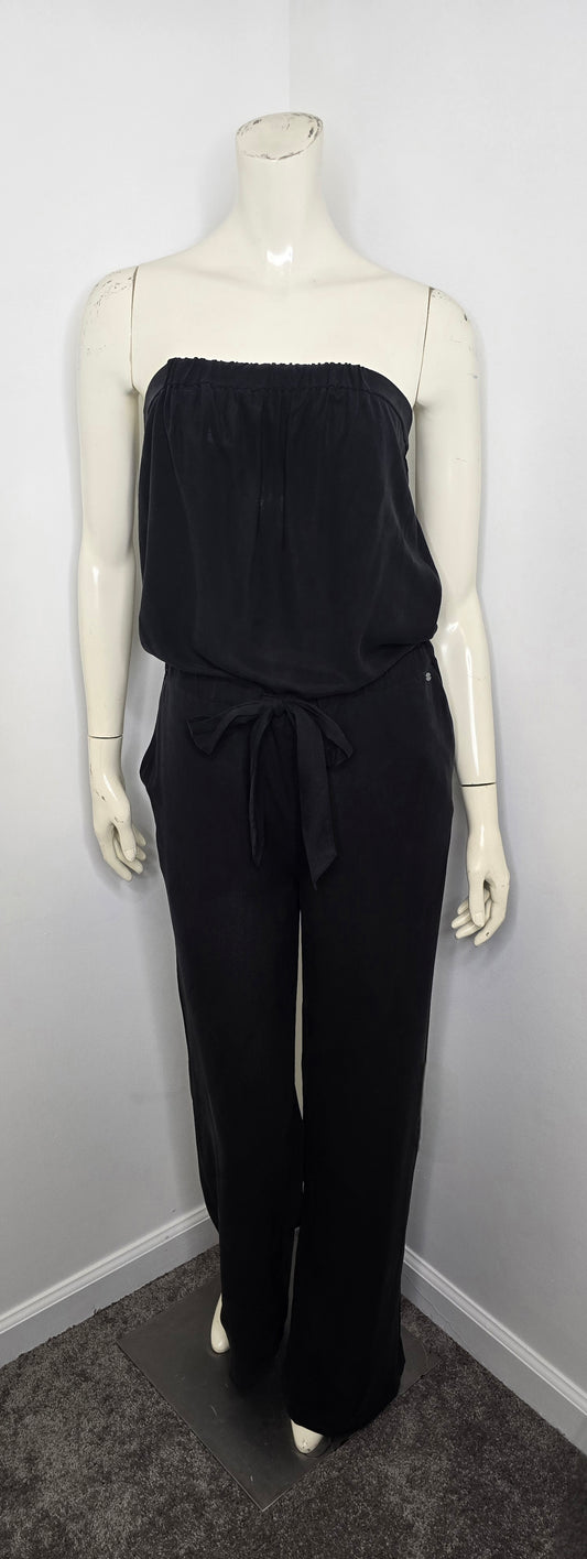 Guess Silk Black Jumpsuit Sz M