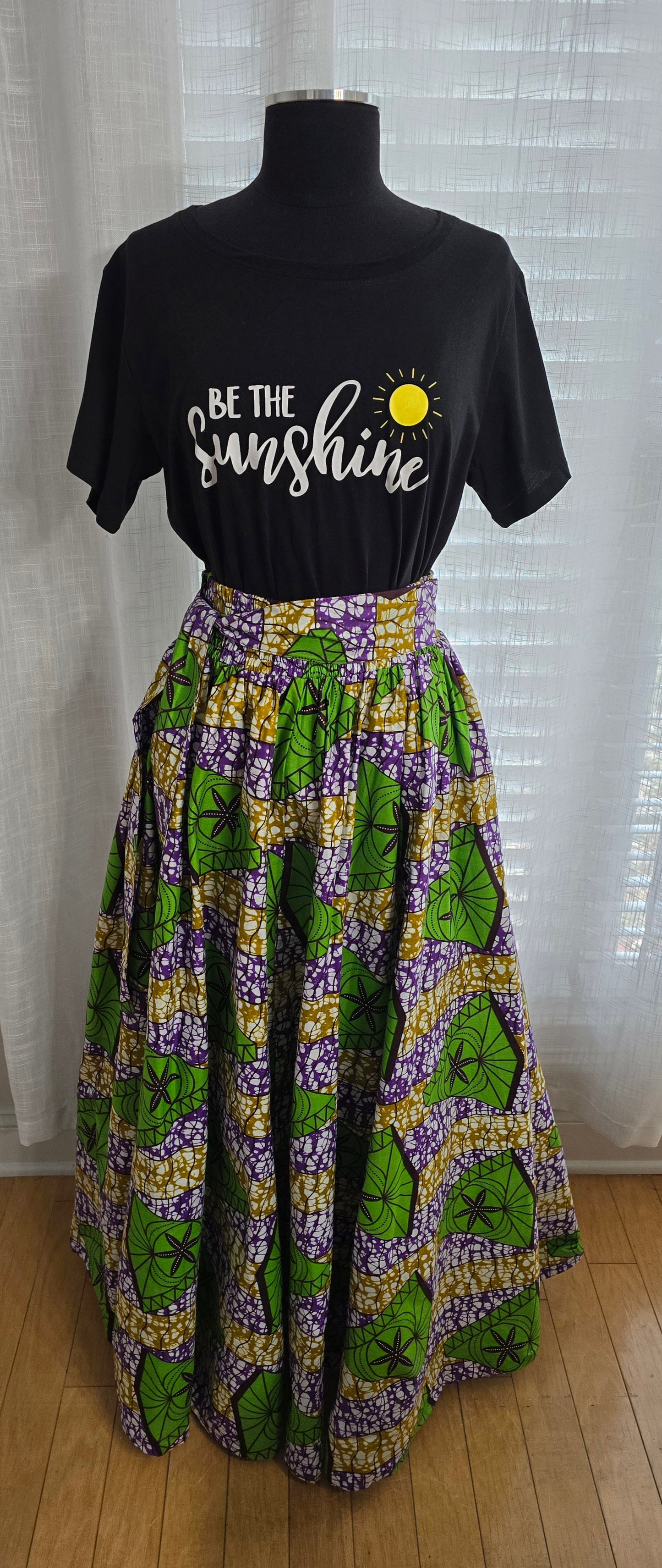 Purple Passion Ankara Maxi Skirt