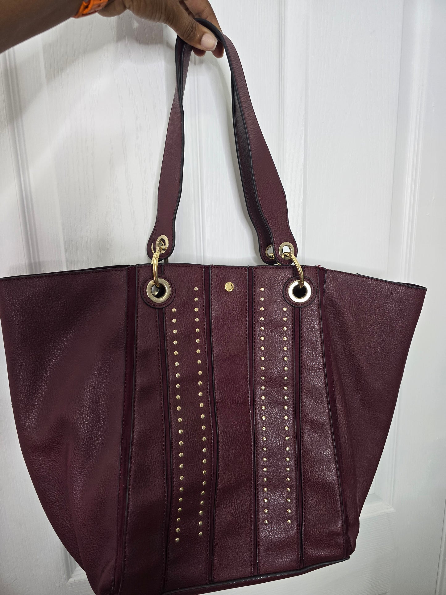 Steve Madden Burgundy Large Tote Bag