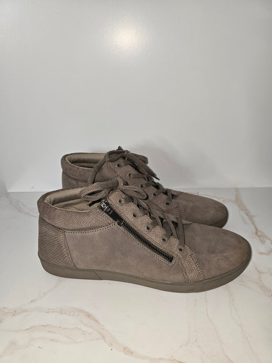 Naturalizer Womens Size 11 M Motley Suede Leather Casual Boot Sneakers Taupe
