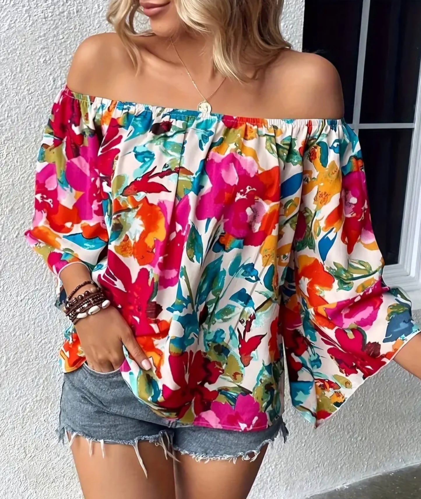 Floral Off Da Shoulder Blouse