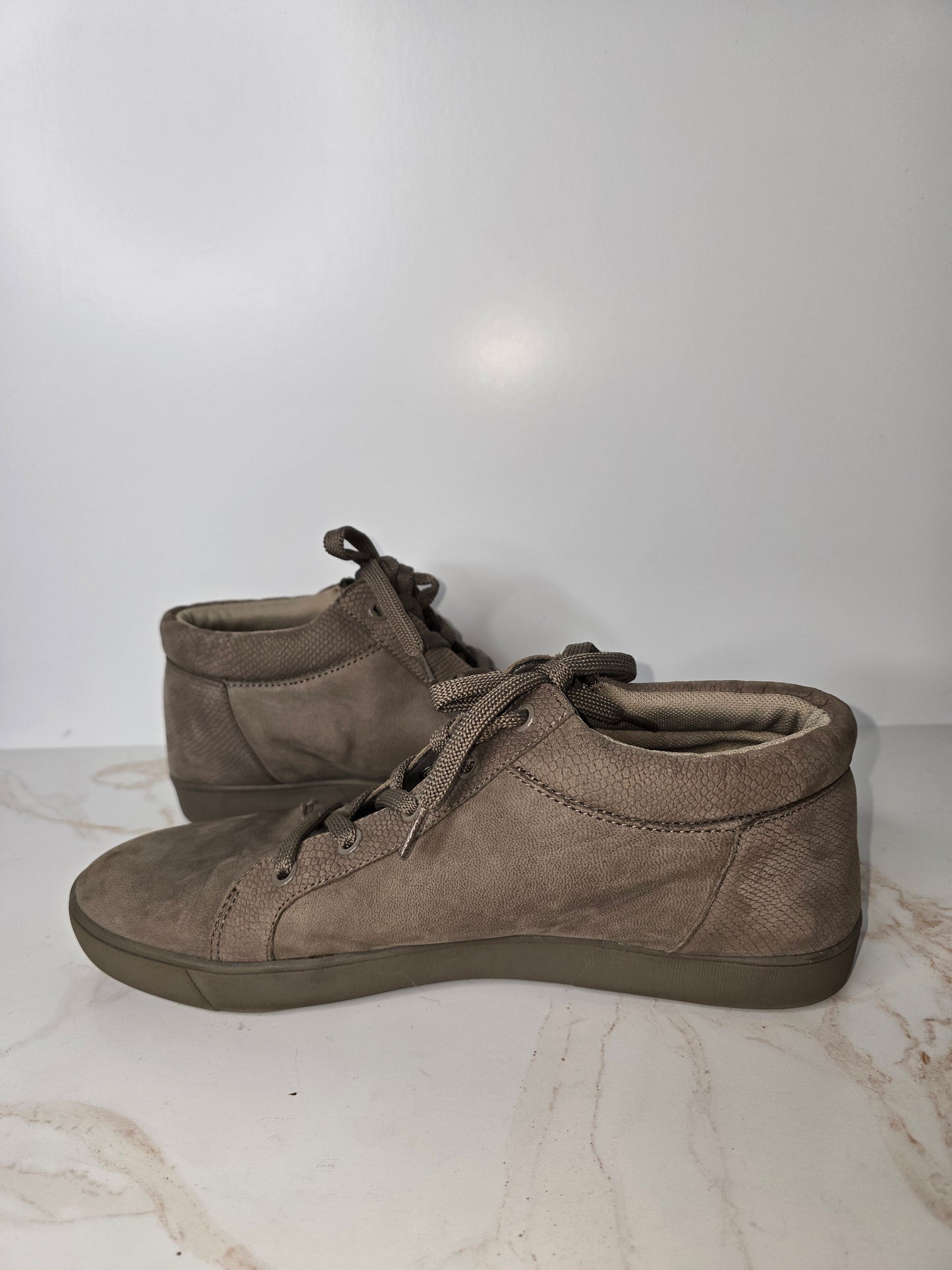 Naturalizer Womens Size 11 M Motley Suede Leather Casual Boot Sneakers Taupe