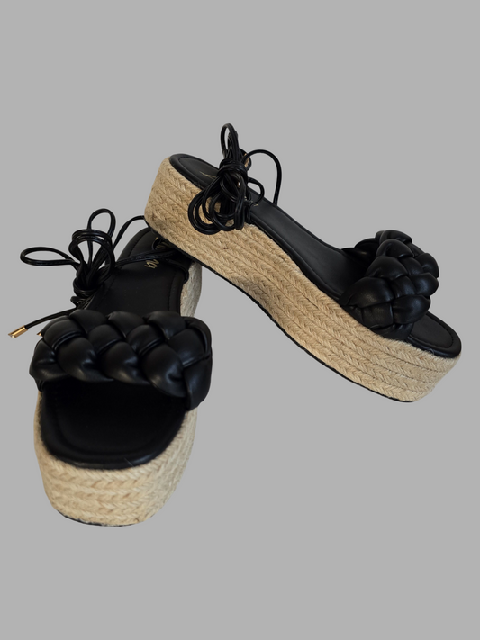 Liliana Braided Lace-Up Sandal Sz 9