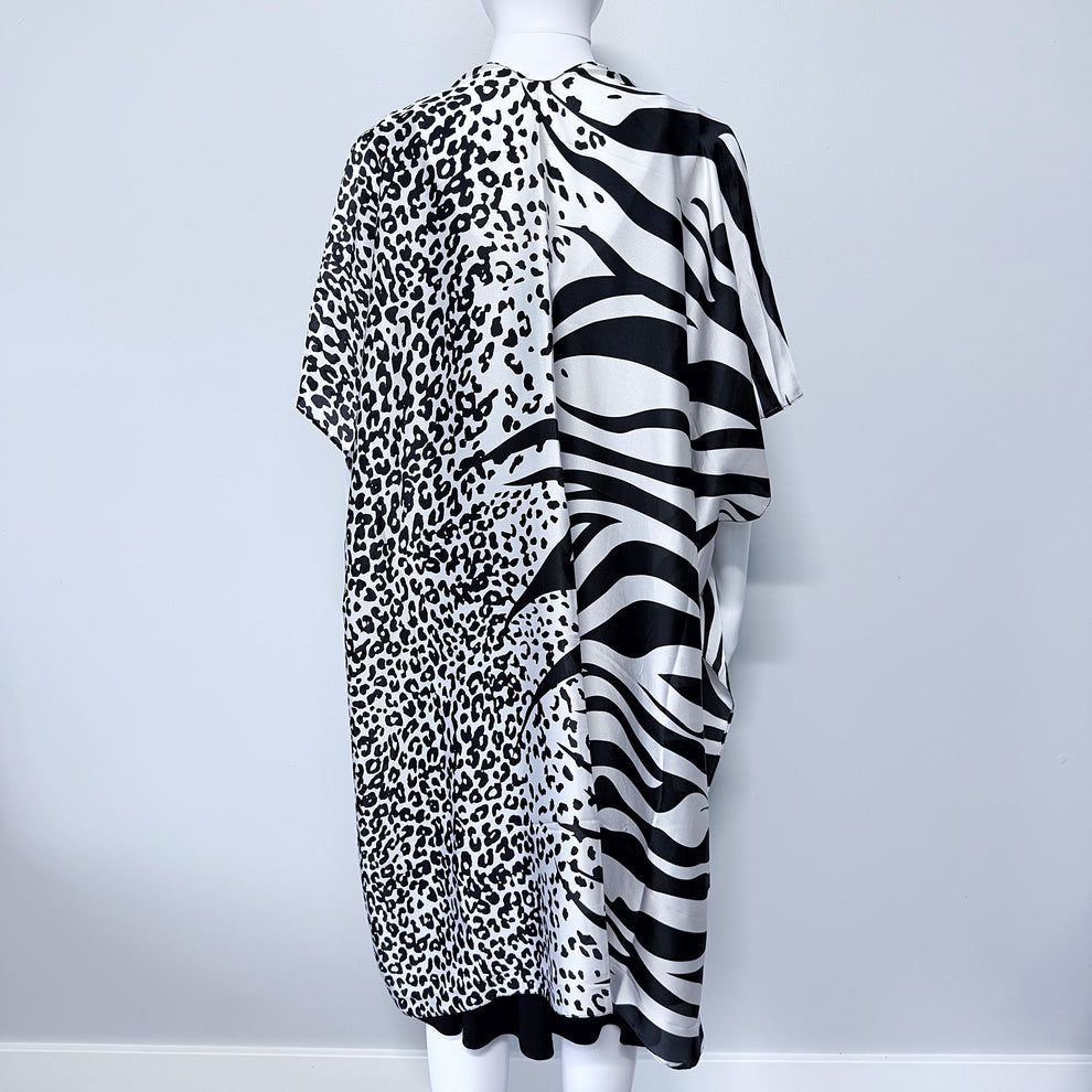 Safari Black & White Kimono