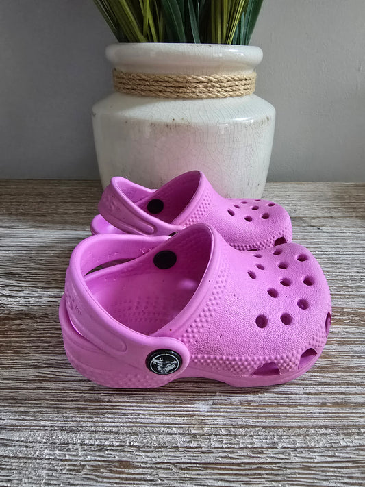 Crocs Pink Infant Sz 2/3