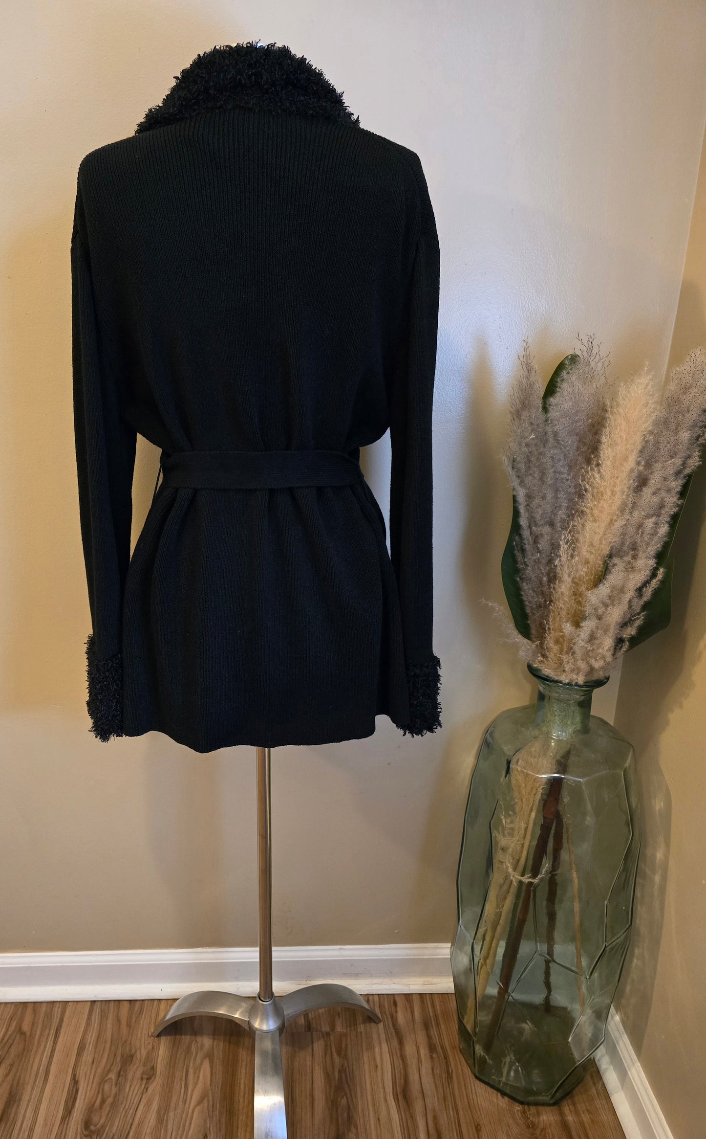 Max Studio Black Knit Cardigan Sz XL