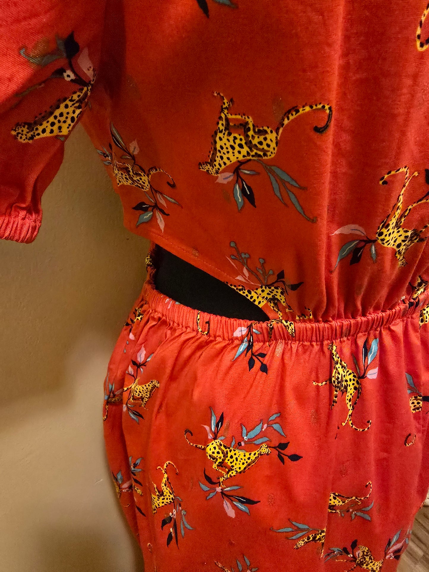 Red Cheetah Print Cutout Dress Sz 1X