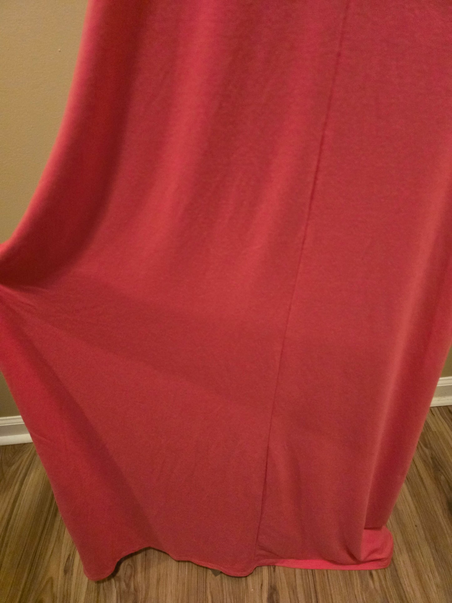 V-Neck Fuschia Maxi Dress