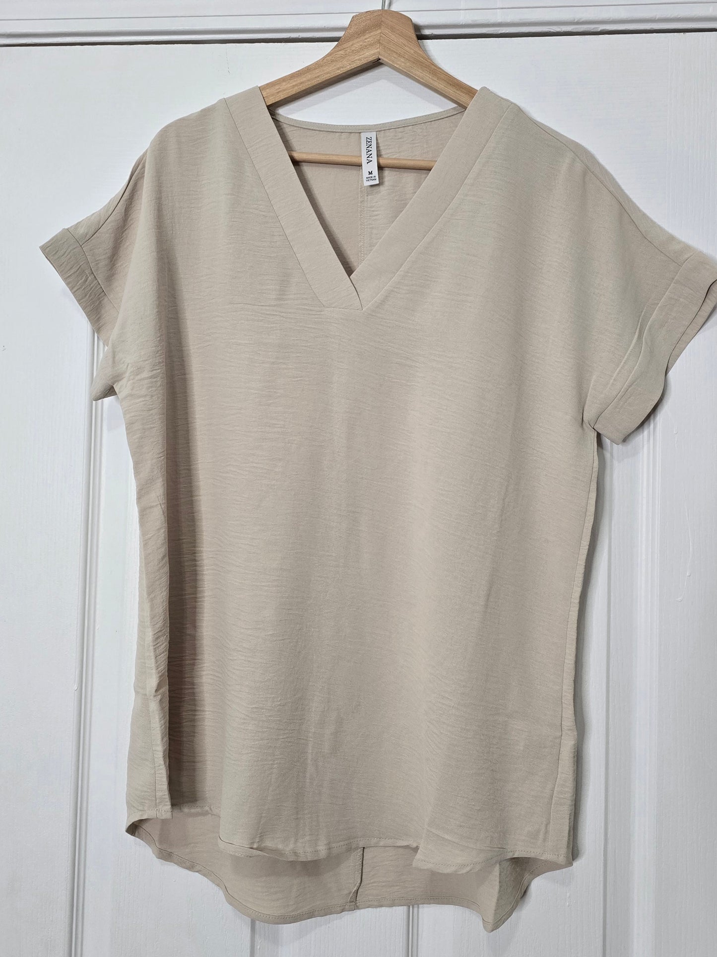 Sammy Beige V-Neck blouse
