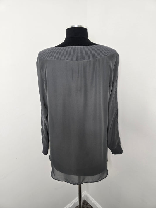 Soft Surroundings Grey Boat neck Blouse Sz M