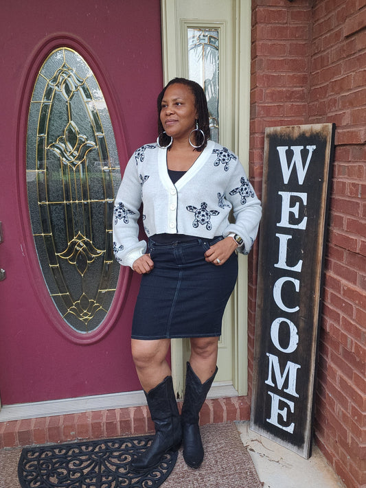 Simply Southern Crop Turtle Cardigan