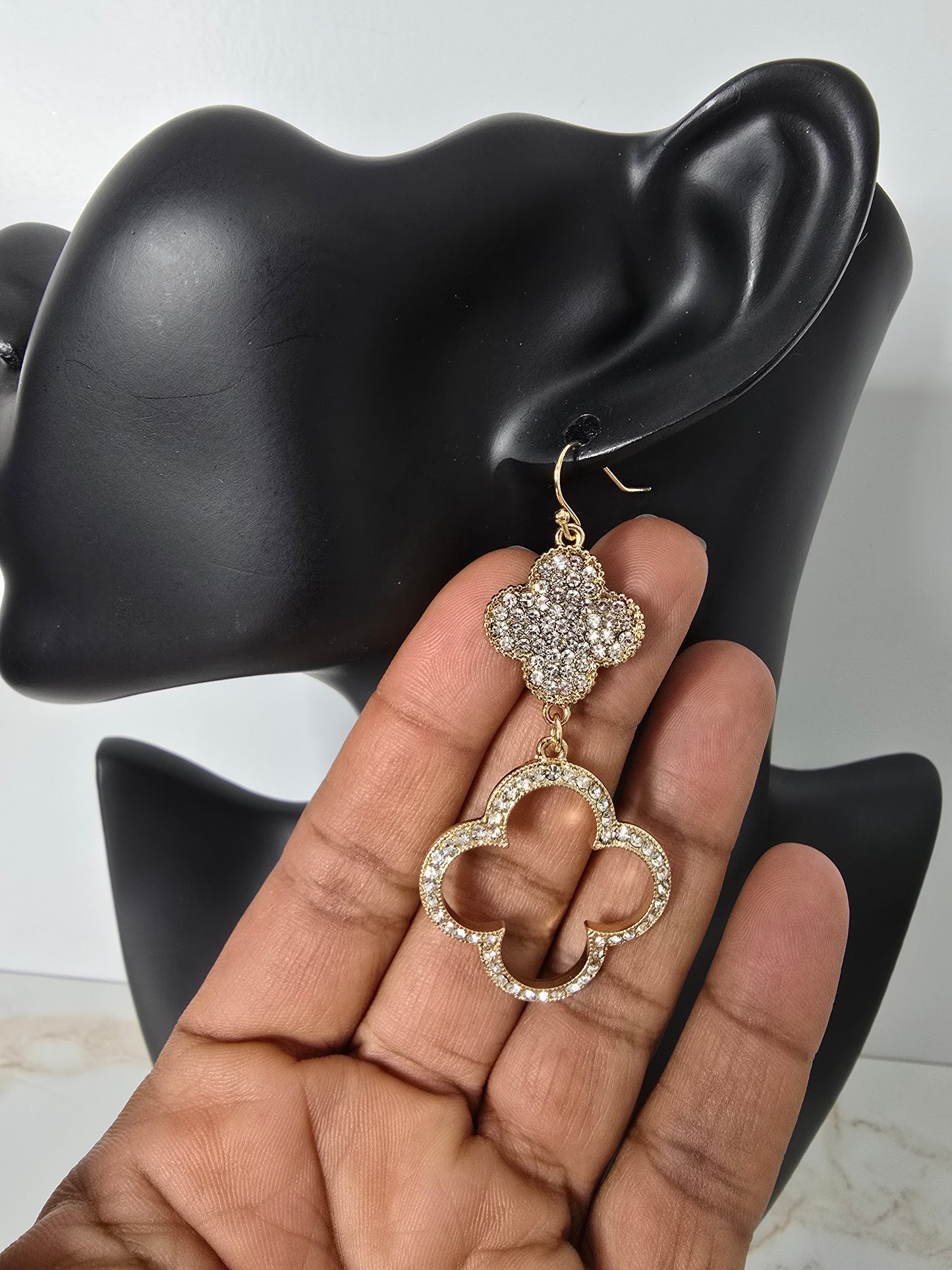 Four Leaf Clover Duo Earring