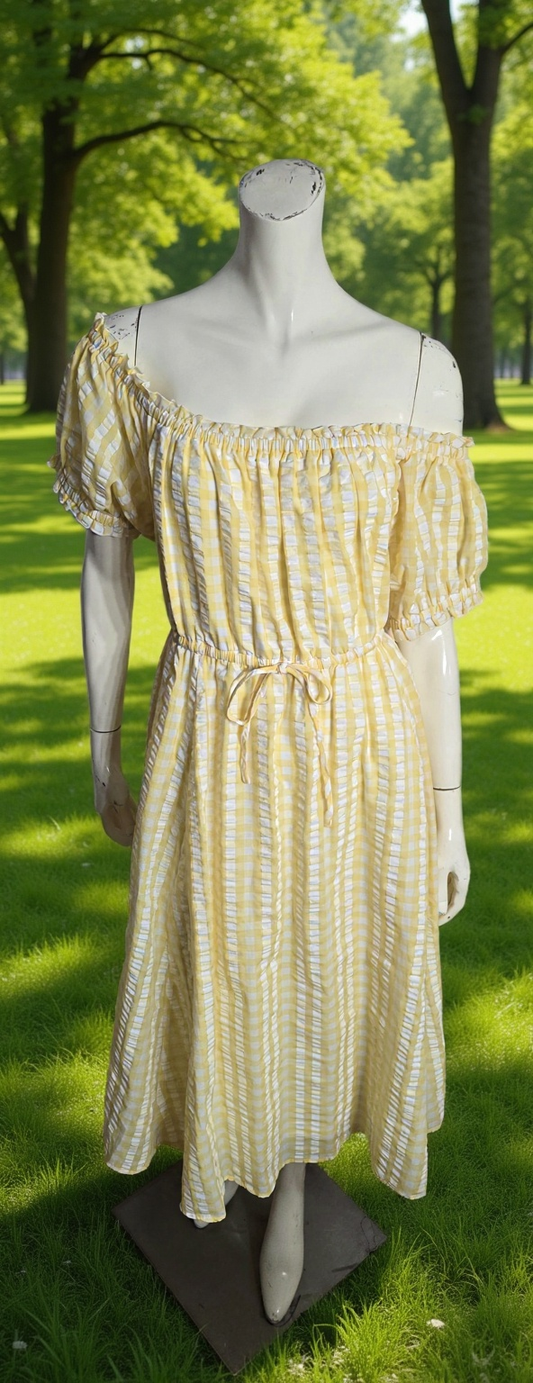 Torrid Midi Seer Sucker Off Shoulder Peasant Dress Sz 2X