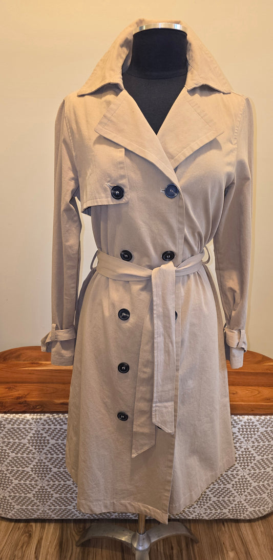 12th Khaki Trench Coat Sz M