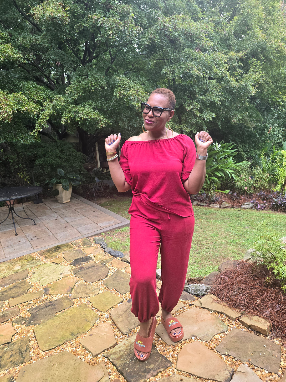 Cranberry Crush Two-Piece Jogger Set
