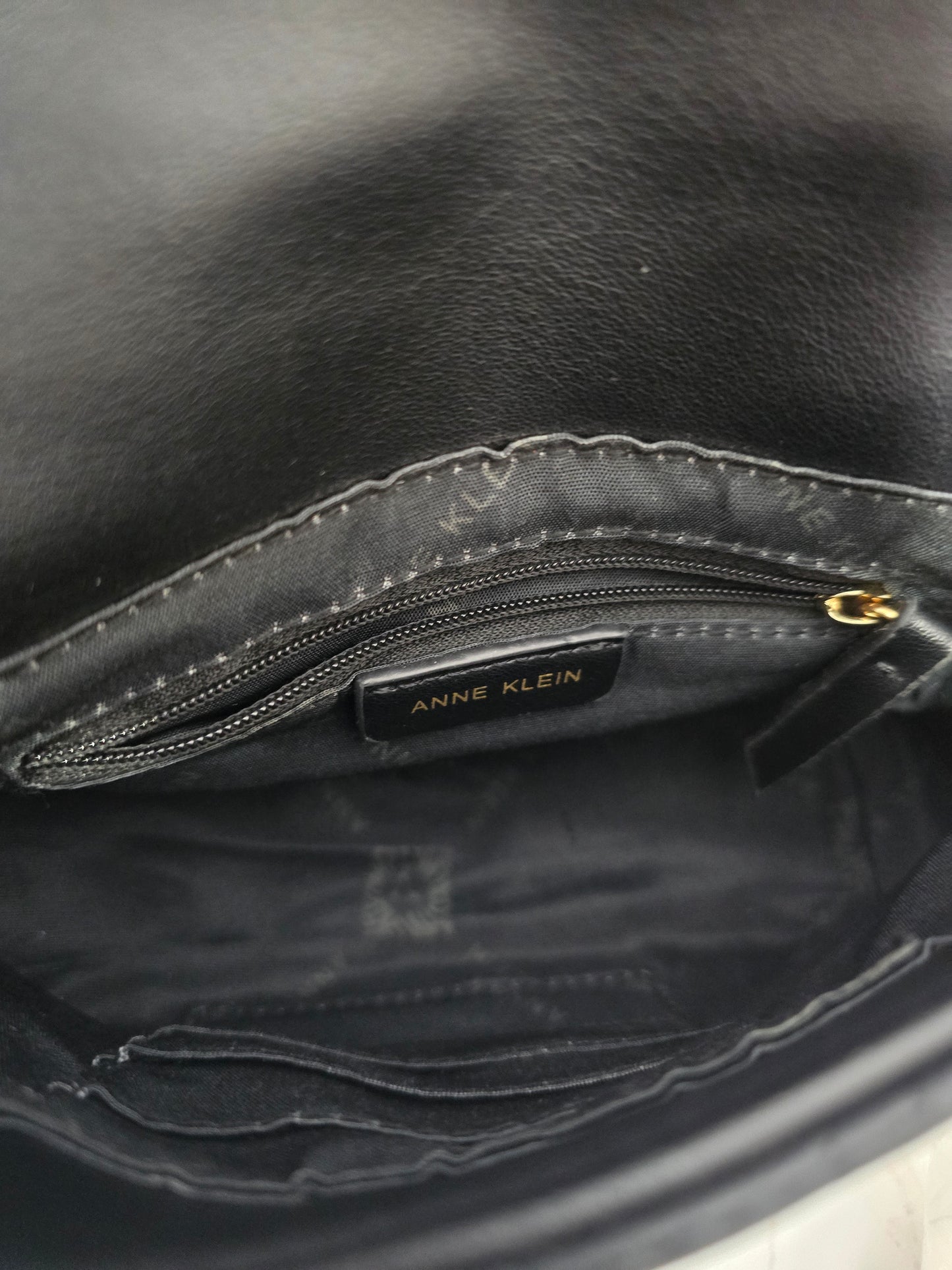 Anne Klein Black Quilted Crossbody Bag