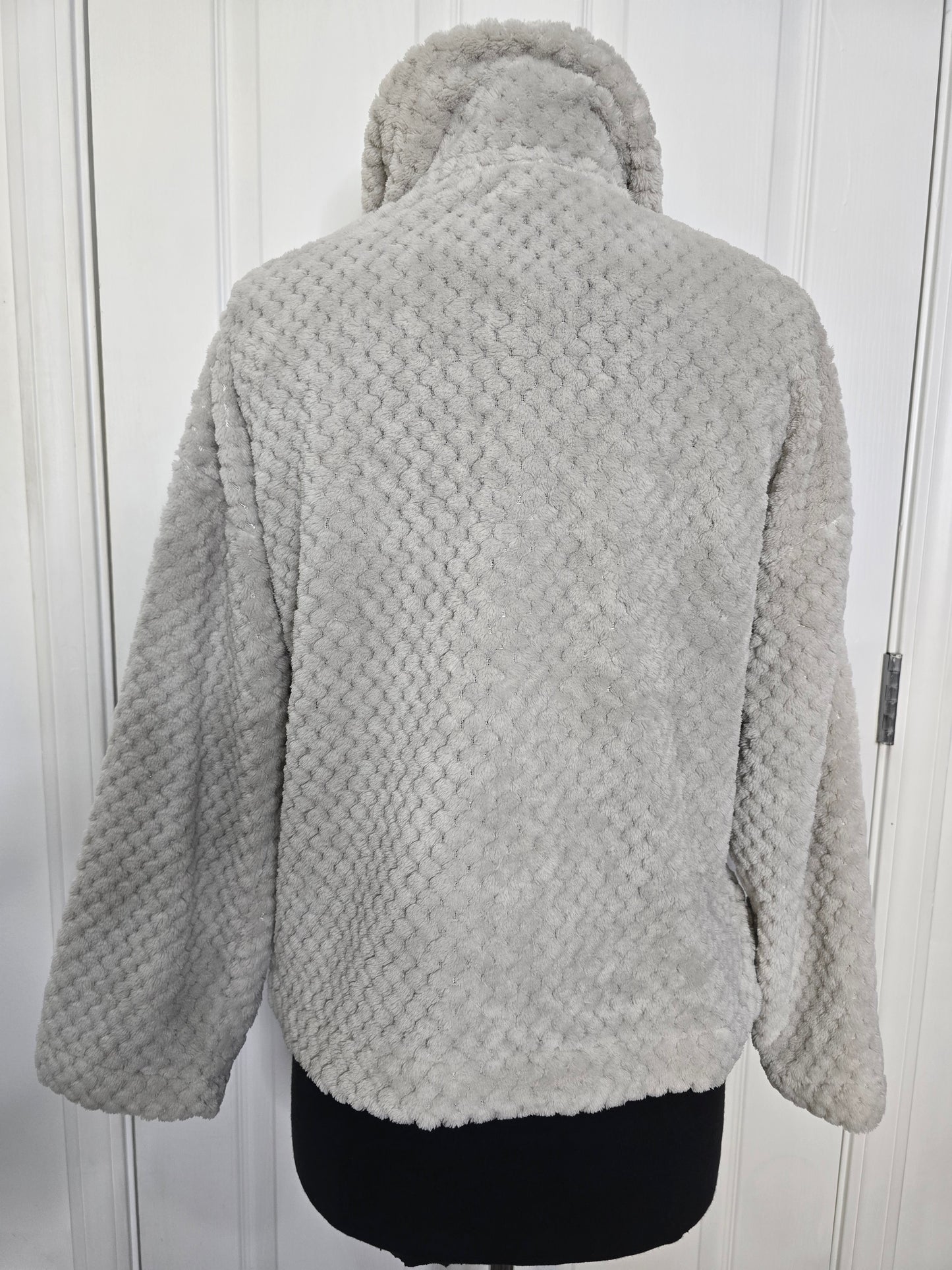 Simply Southern Sherpa Shacket Light Grey Sz S