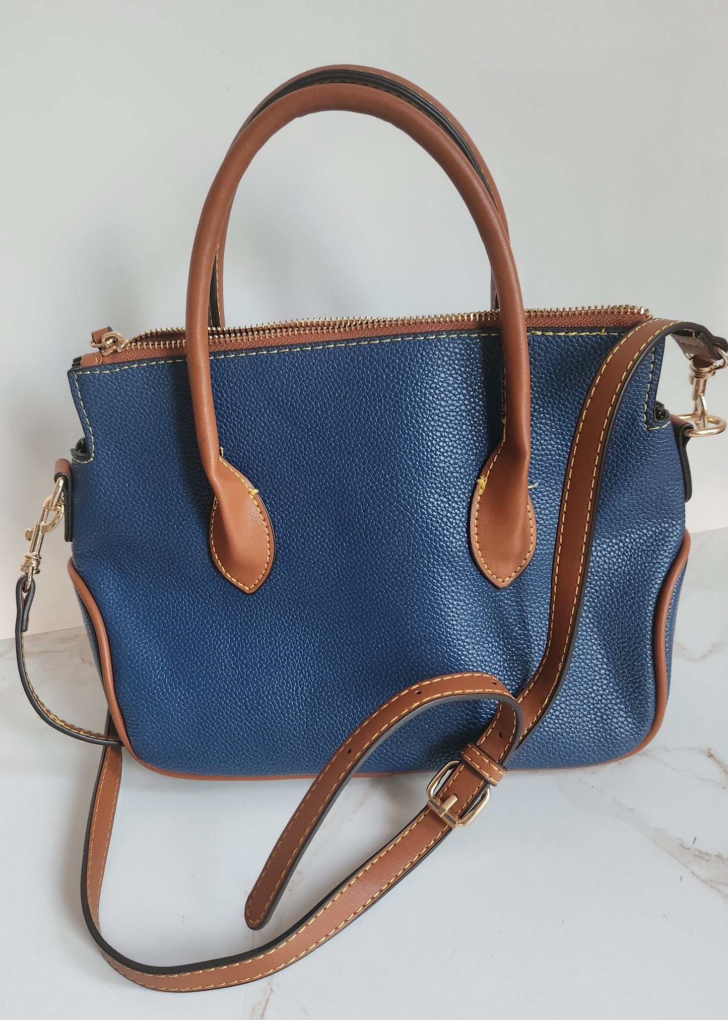 Blue & Brown Handbag