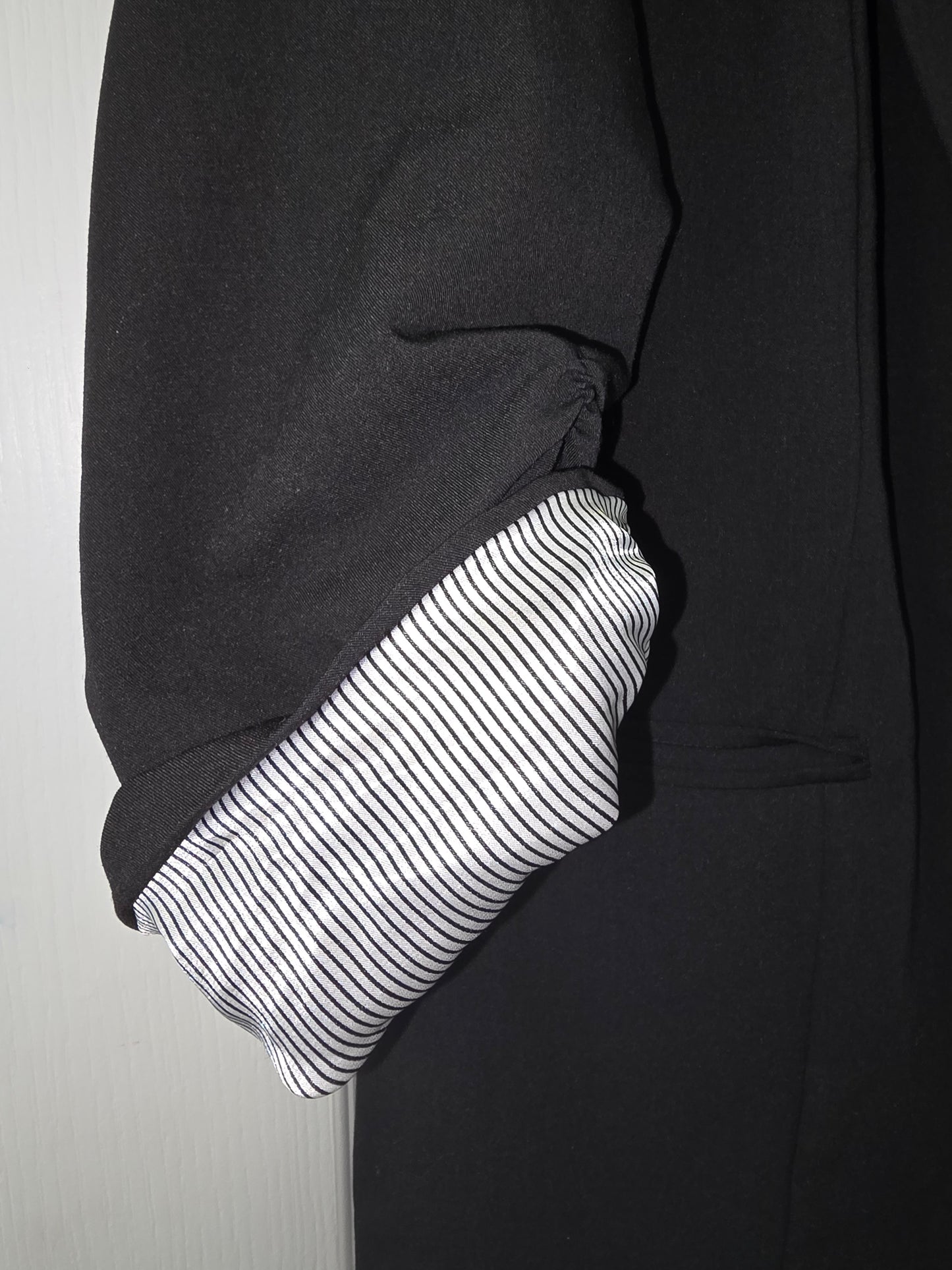 Torrid Black Ruched Blazer 3/4 Sleeve Sz 2X