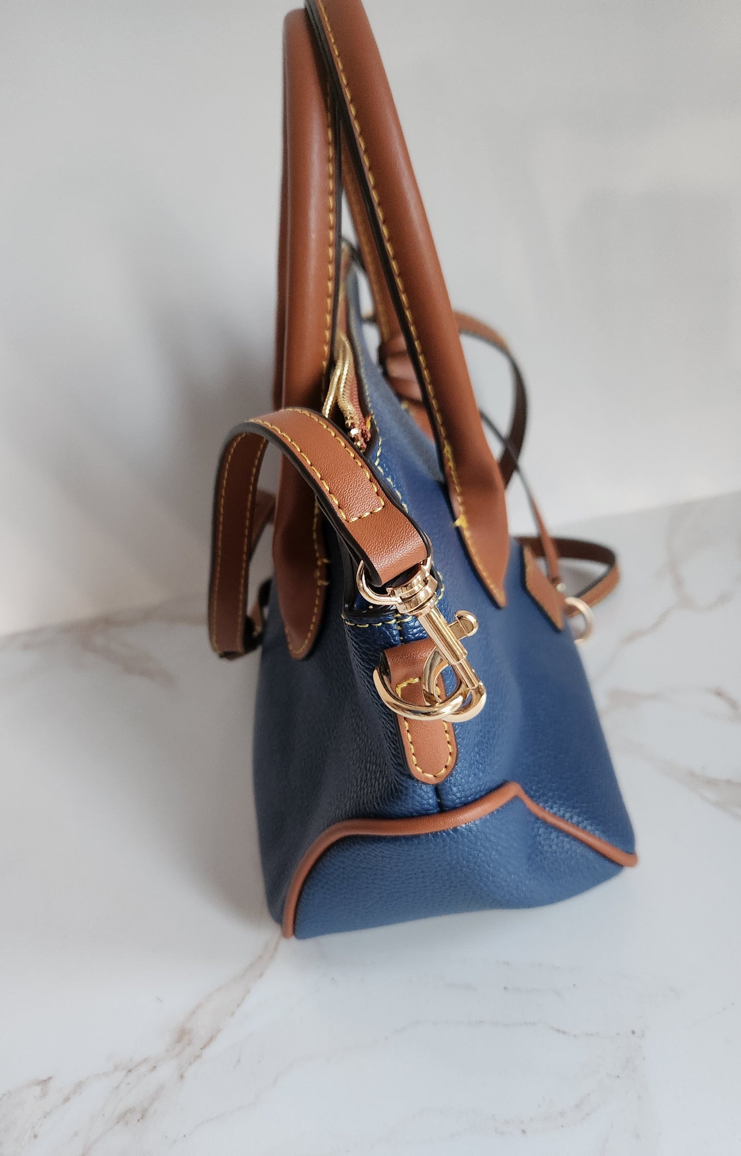 Blue & Brown Handbag