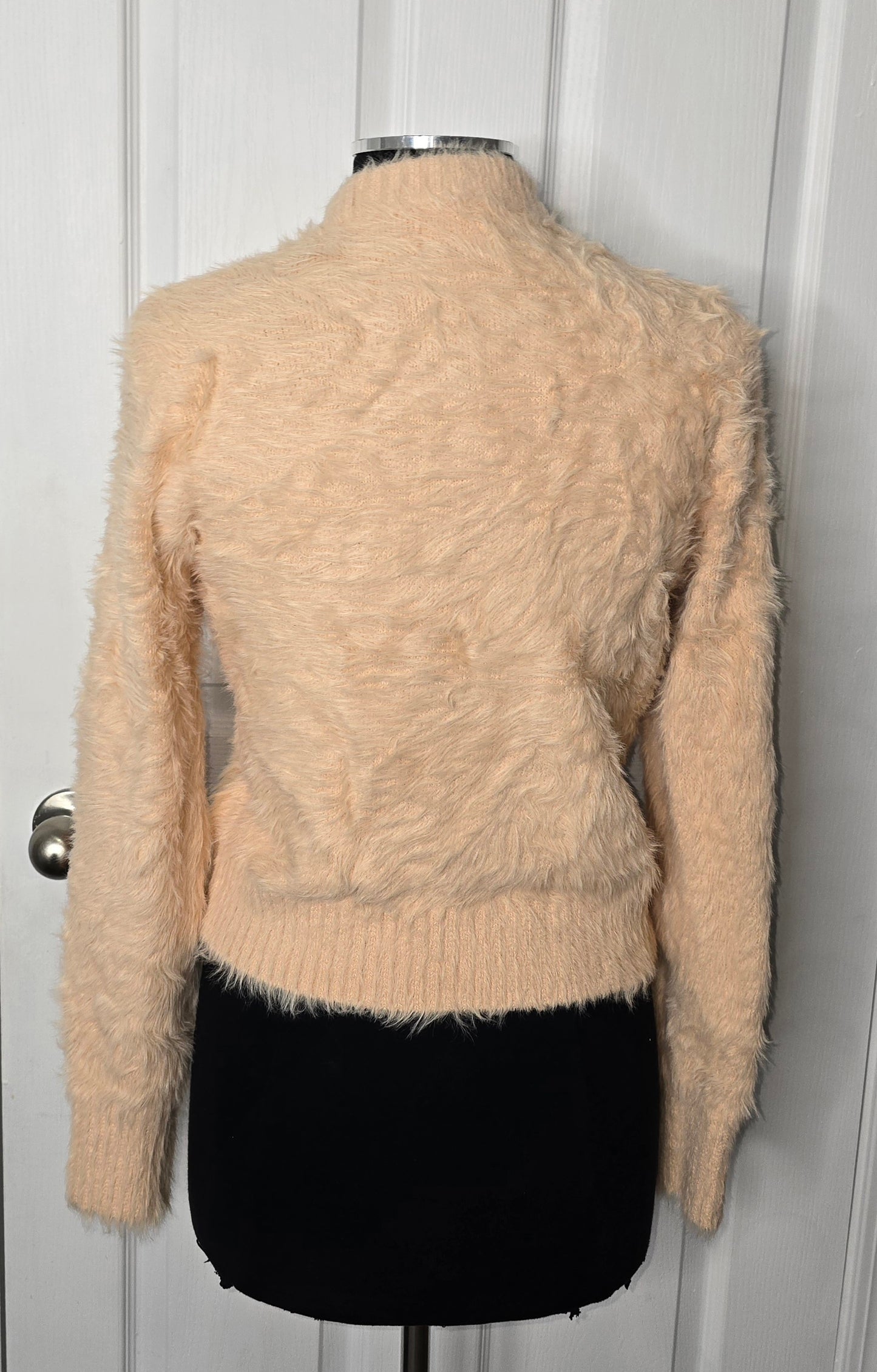 Future Collective Fuzzy Peach Sweater Sz M
