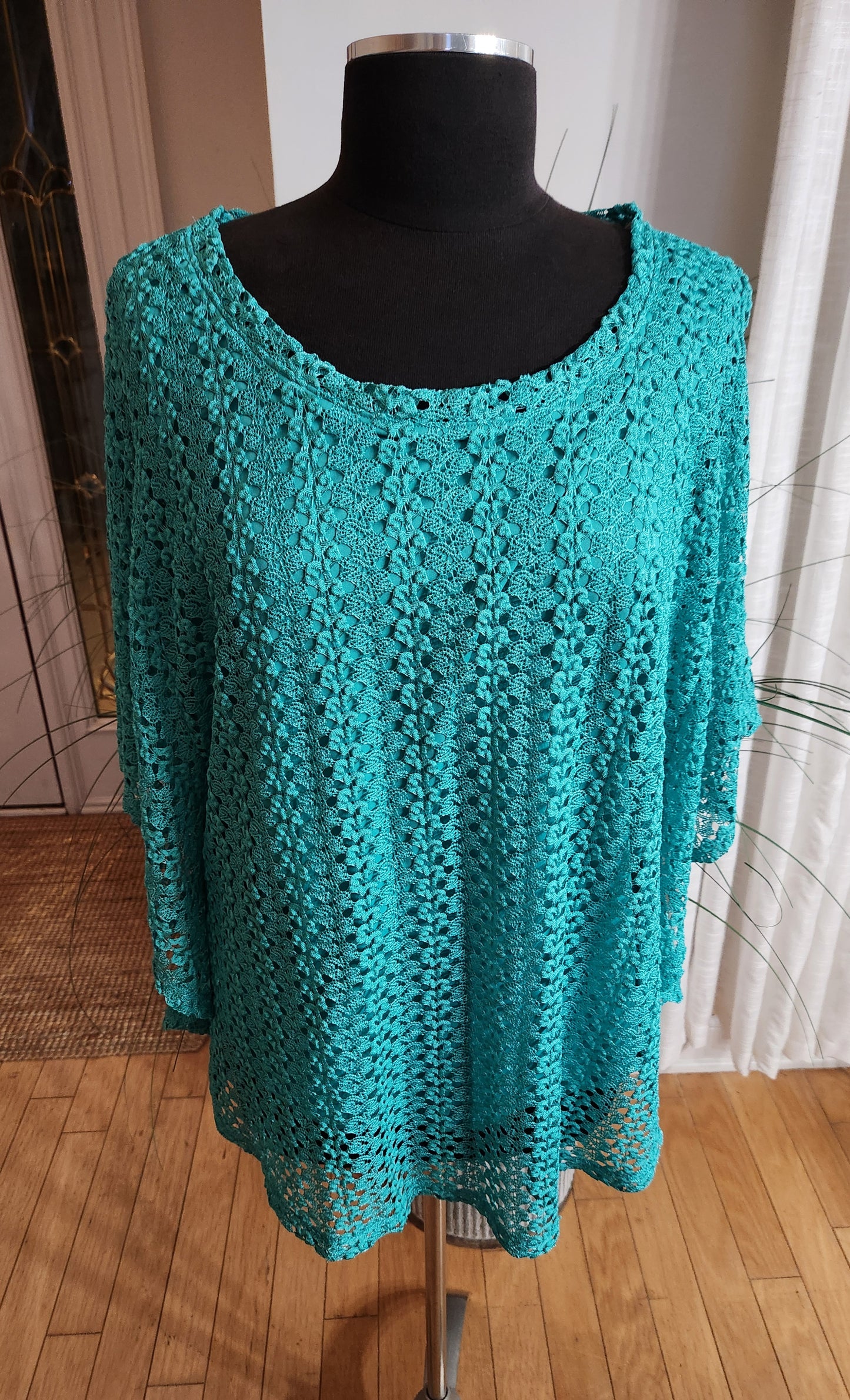 Covington Boho Turquoise Top Sz 2X