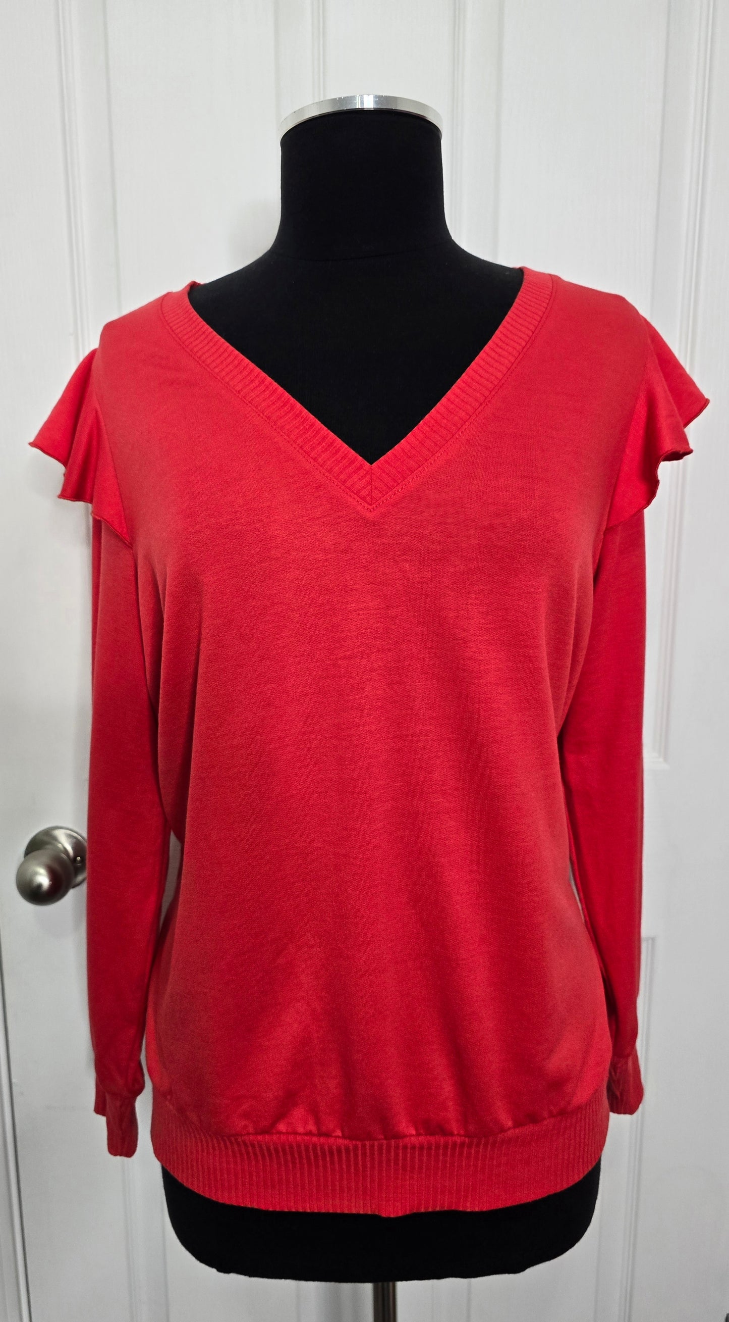 Torrid Long Sleeve Ruffle Top Sz 00