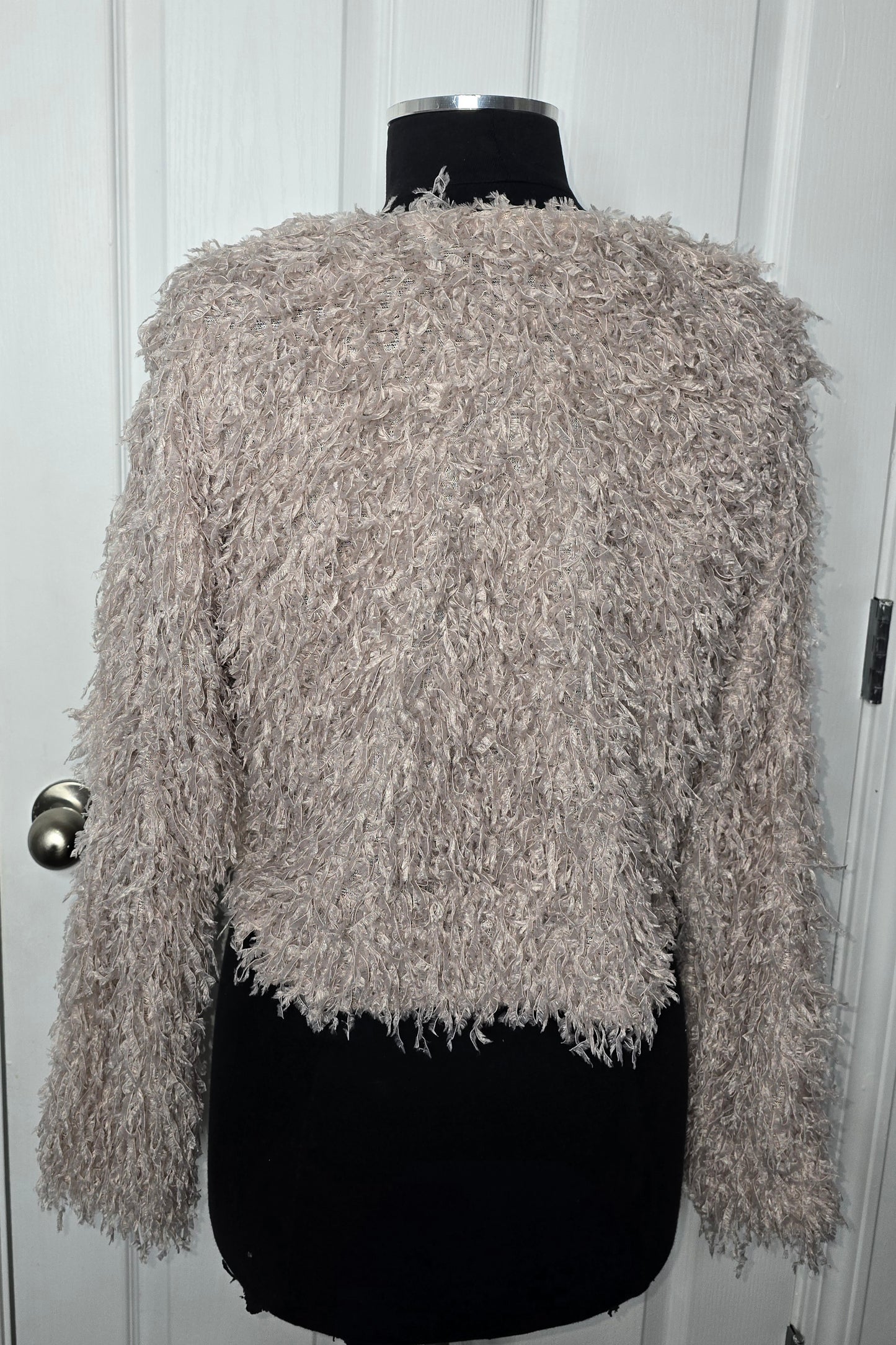 Zara Feather Crop Sweater Sz L