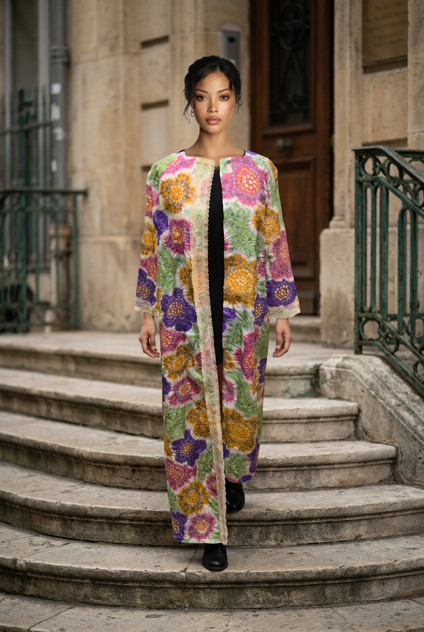 Gorgeous Tie Dye Duster/Tunic Sz M