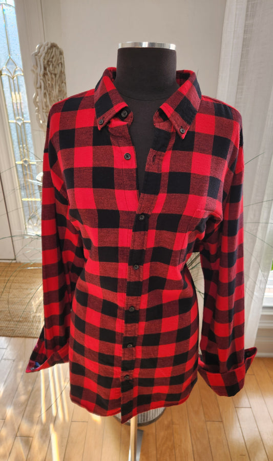 St. John's Bay Plaid Flannel Shirt Sz 2XL