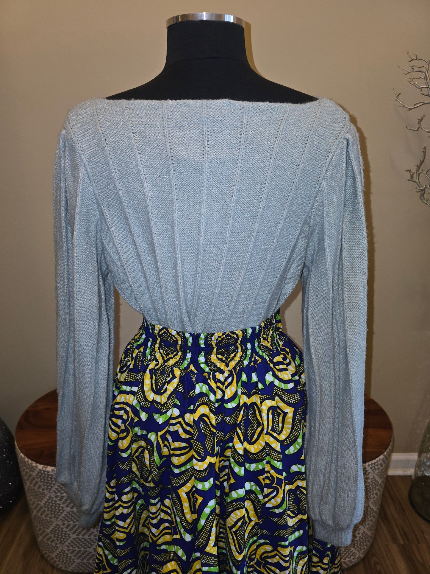 African Violet Ankara Maxi Skirt One Size